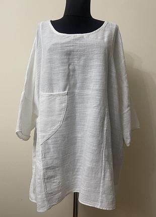 Жіноча котонова сорочка італія xxl/xxxl