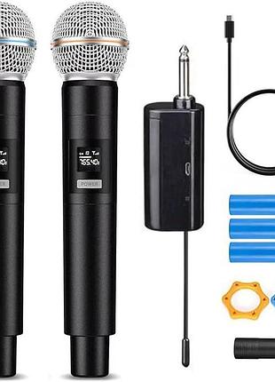 2 шт. комплект микрофонов huacam wireless microphone беспроводной микрофон, диапазон до 30 м