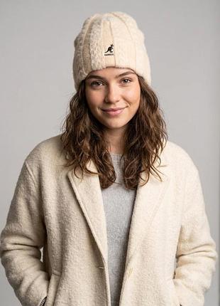 Шапка kangol furgora eskimo (70% ангора) | женская бини в полоску