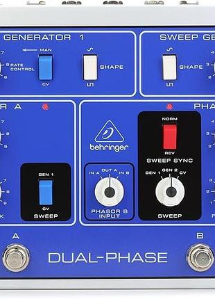 Педаль эффектов для клавишных инструментов behringer dual-phase двойной аналоговый фазер с 12 оптопарами