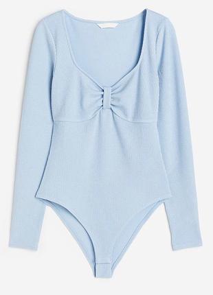 Боді лонгслів h&m m блакитний