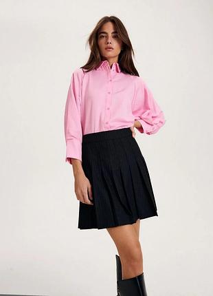 Рожева сорочка reserved oversize 🌸  розмір s.