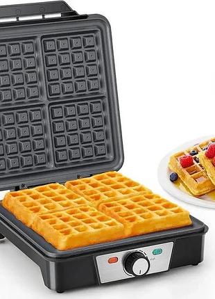 Вафельниця reemix waffle maker sls8005-12 1200 вт антипригарна вафельниця для випікання бельгійських вафель на 4 шт.