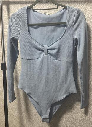 Боді лонгслів h&m m блакитний 2
