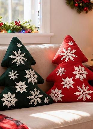 2 шт. набір подушок у формі різдвяної ялинки 40*45 см lanpn christmas pillows sdbz-ths4-2j декоративні м'які подушки