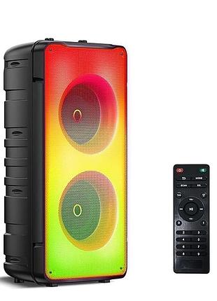 Мощный стереодинамик tamproad party speaker a67 60 вт караоке машина bluetooth колонка с подсветкой