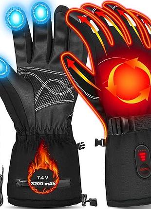 Перезаряджувані рукавички з підігрівом heated gloves kec-3200 m 7,4 в 3200 ма·год для сенсорних екранів