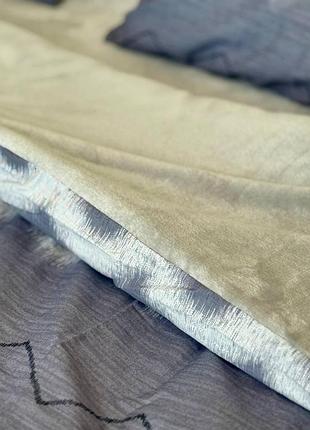 Стильний полуторний комплект постільної білизни 150×220 сатин + плюш з підковдрою на блискавці для зручності щоденного