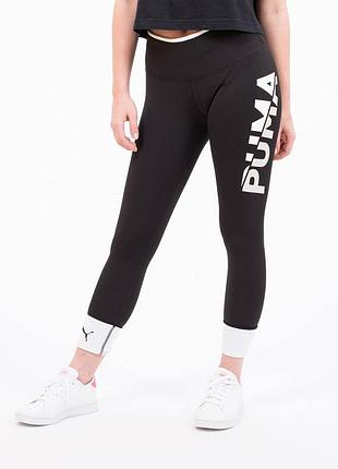 Чорні спортивні лосини з високою посадкою від puma  розмір s лосіни лосины оригінал