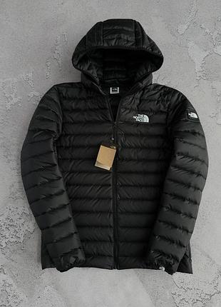 Мужская куртка the north face черная с капюшоном весенняя осенняя 0°c m (b)