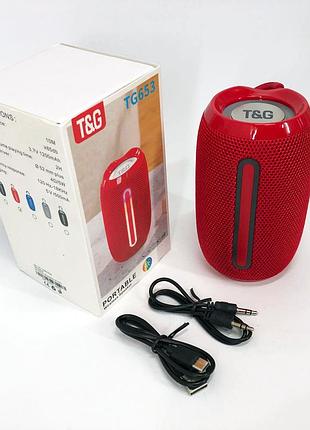 Колонка с rgb светомузыкой tg653, колонка с поддержкой microsd беспроводная переносная громкая rz-54