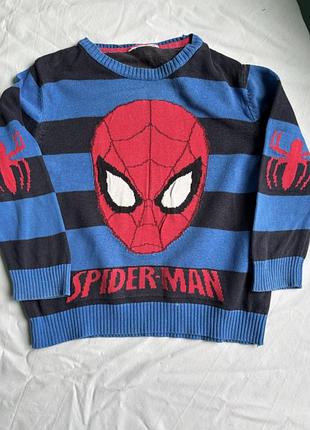 В'язаний светр marvel spider-man (людина-павук) на 3-4 роки (98-104 см)