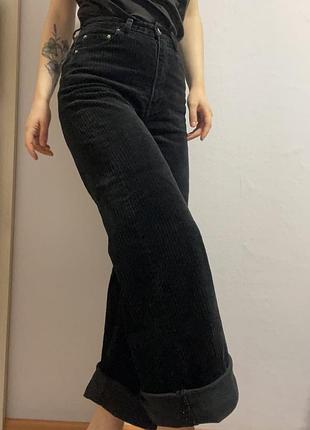 Вельветові брюки wide leg
