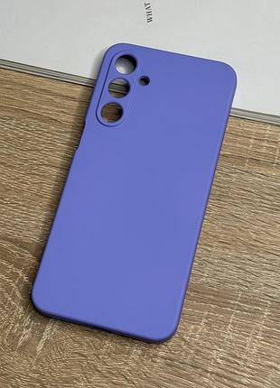 Силиконовый чехол на samsung galaxy a16, бузковый противоударный с защитой камеры и микрофиброй