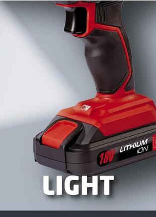 Дриль-шурупокрут 1500 ма·год 18 в einhell tc-cd 18-2 li акумуляторний дриль-шурупокрут із 3 режимами роботи 3