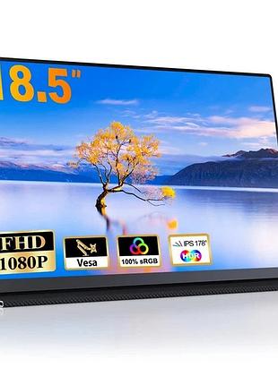 Монітор 18.5 дюйма portable monitor gs185cm1-k портативний ігровий монітор зі шкіряним футляром