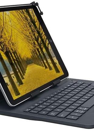 Чохол-клавіатура з іспанською розкладкою logitech universal folio 9-10" клавіатура зі швидким відгуком і м'якою підкладкою