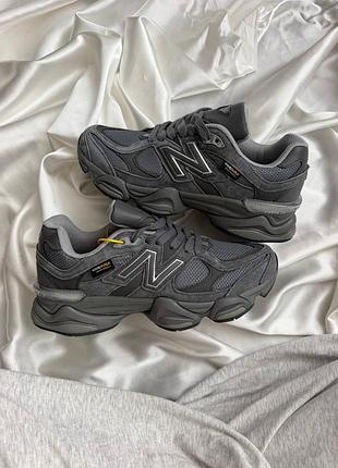 Кроссовки new balance 9060 all grey cordura / твердь беленс 9060 кордура серые влагозащита 38 39 40 41 42 43