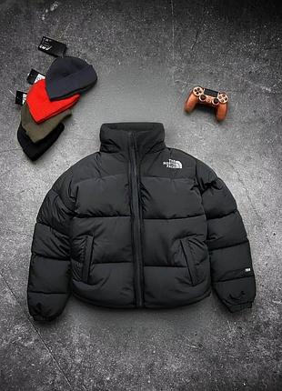 Чоловіча зимова куртка the north face оверсайз до -30 °c пуховик зе норд фейс унісекс чорна m