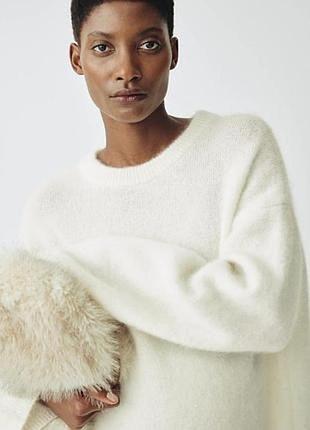 Пухнастий джемпер h&m mohair/wool blend