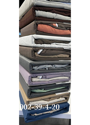 Элегантный семейный комплект постельного белья 200×220 из фланели colourfull home с простыней на резинке