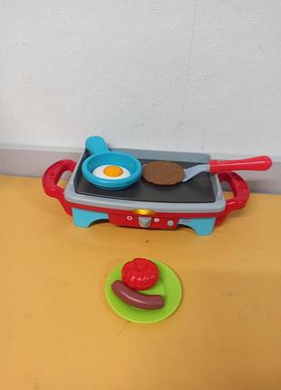 Игровой набор интерактивный гриль, плита playgo "моя завтраковая сковорода".