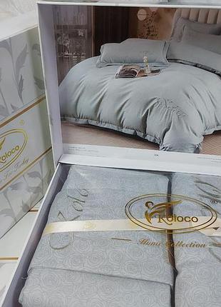 Євро комплект постільної білизни подарунковий