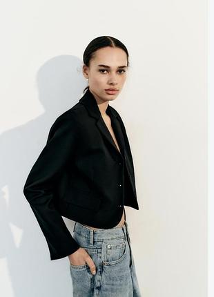 Укороченный пиджак zara 2