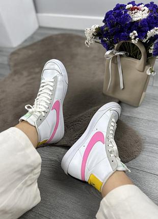 Жіночі оригінальні шкіряні кросівки nike blazer