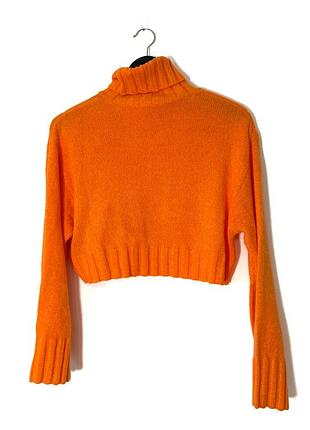 Помаранчевий вкорочений джемпер h&m 2