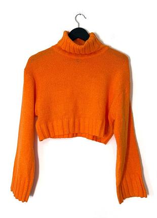Помаранчевий вкорочений джемпер h&m