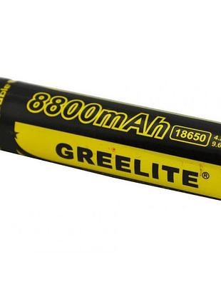 Аккумулятор (1шт) 18650 greelite 4.2v 9.6wh li-ion батарейка для фонарика tc-33