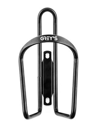 Ku флягодержатель металлический черный universal fit grey's для велосипедов крепление для бутылки воды uni2l_k 3