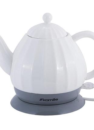 Елетрочайник kamille km-1726 керамічний 1.2 л 1200 вт білий