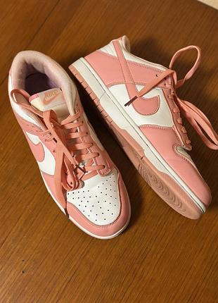 Кроссовки женские nike dunk low rose whisper white/peach , кросівки жіночі найк