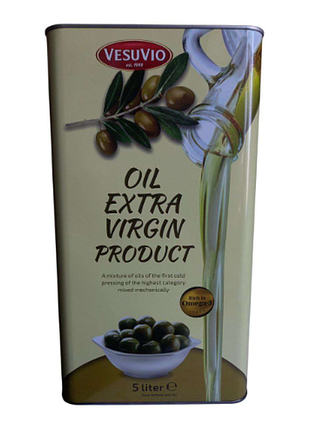 Оливковое масло первого отжима oil extra virgin product железная тара 5л