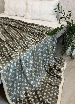 Покрывало люкс евро из велюра и овчины