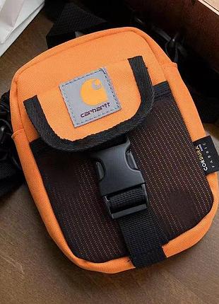 Сумка carhartt wip чорна помаранчевий