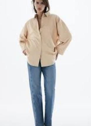 Стильная поплиновая рубашка zara