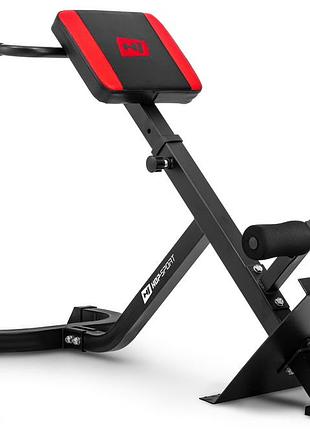 Скамья тренировочная для гиперэкстензии 45° hop-sport hs-1018 для дома и спортзаланагрузкой до 120 кг для силовых упражнений