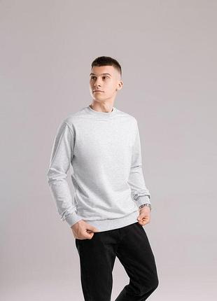 Свитшот pobedov 001 серый меланж 3