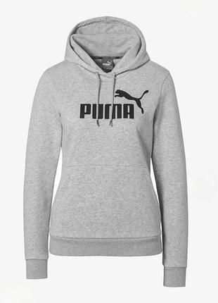 Женский свет серый худи puma 2