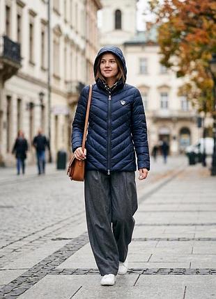 Ea7 emporio armani жіноча куртка пуховик з капюшоном