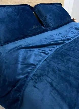 Велюрова постільна білизна моніка марсала для комфортного зимового сну полуторна