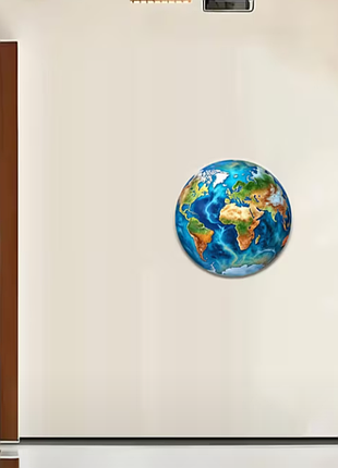 🌍 плоский 2d магніт «земна куля»