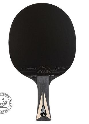 Ракетка для настольного тенниса stiga carbon advance fl (1215-1001-35), для любительских и турнирных матчей, для любительской игры
