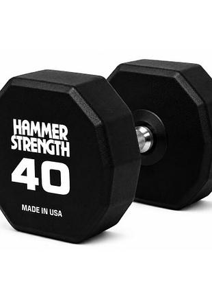 Гантель уретановая hammer strength 40 кг fn40tpu, для дома и спортзала, для изолированных упражнений, для функционального тренинга