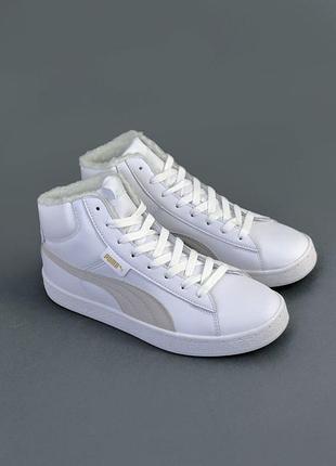 Puma corduroy classic mid white winter fur 🤍
