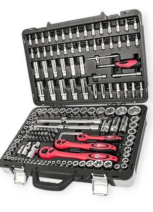 Набор инструмента 1/2",1/4",3/8" 151 шт с битами profi тайвань intertool