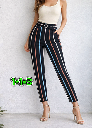 🌿1+1=3 фірмові чорні завужені брюки штани висока посадка miss selfridge, розмір 50 - 52